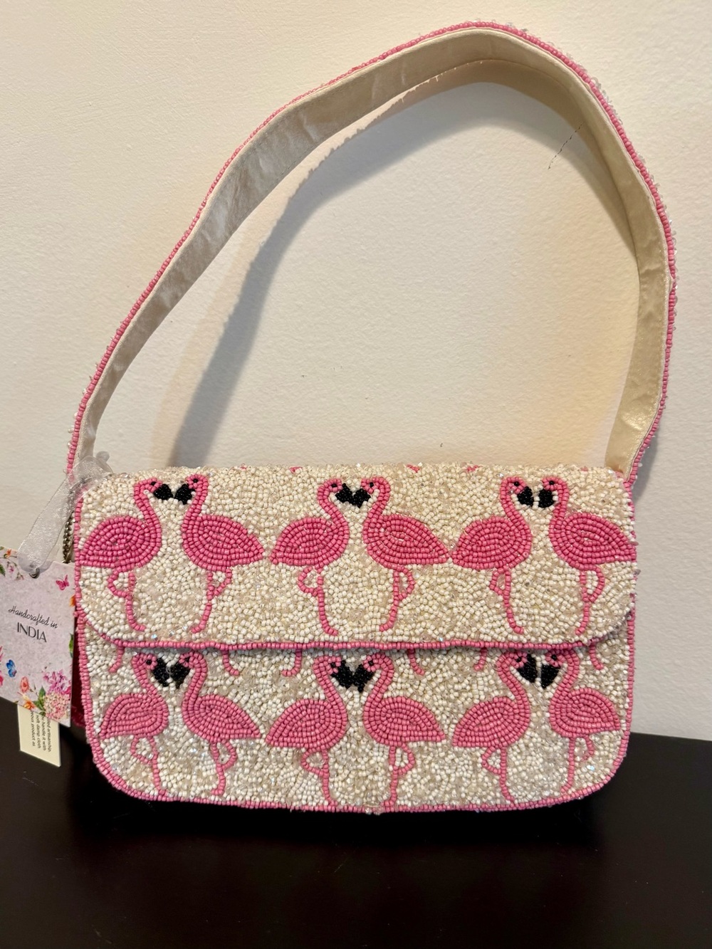 Pink Flamingo Beaded Shoulder Bag - VIRAL NEW RELEASE